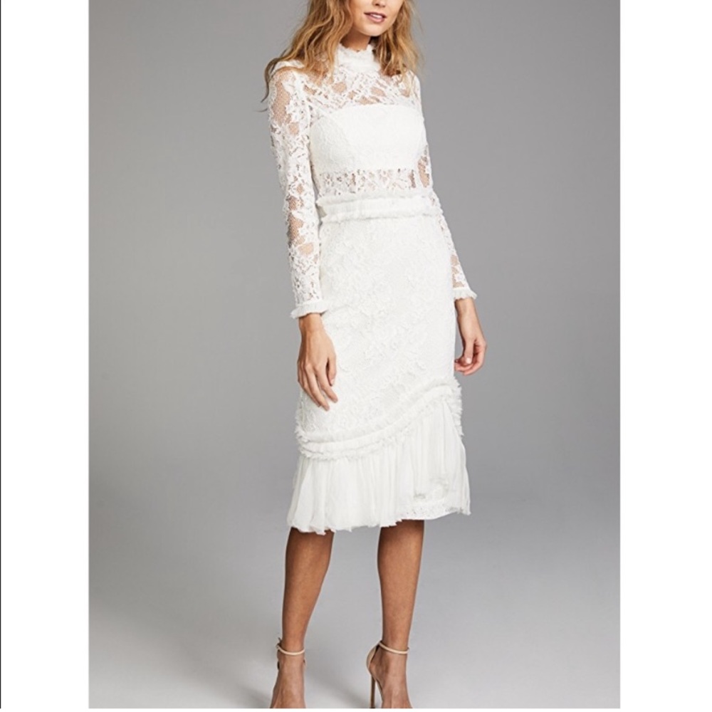 Nwt Alexis gorgeous white lace Anabella dress - Picture 4 of 10